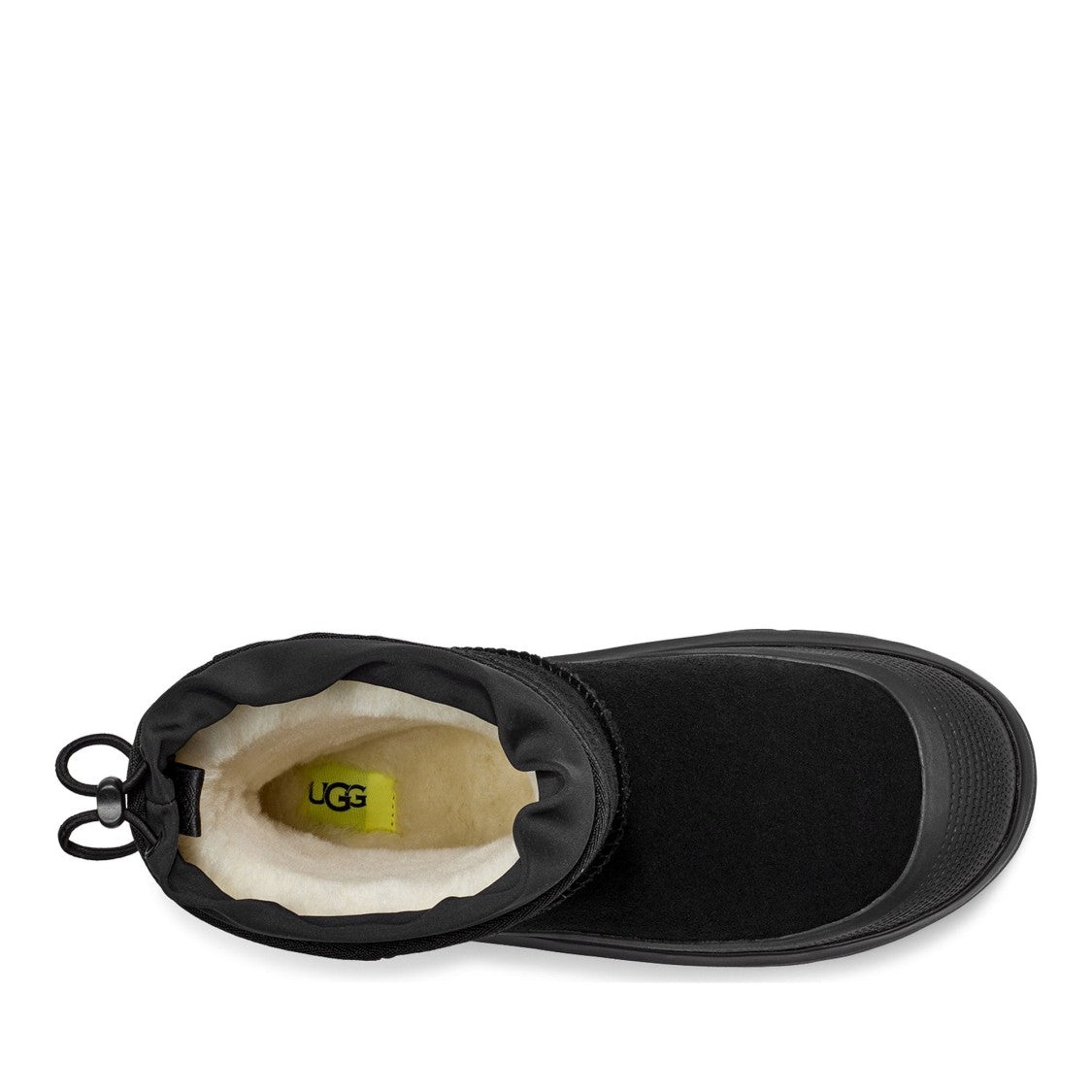 Ugg Black Leather Recycled Wool Boots