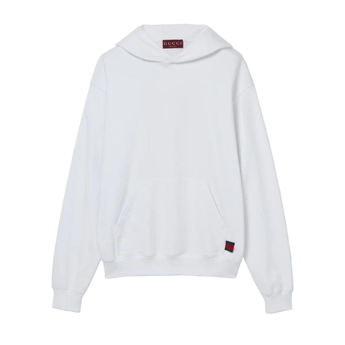 Gucci White Hooded Sweatshirt With Minimalist Aesthetic