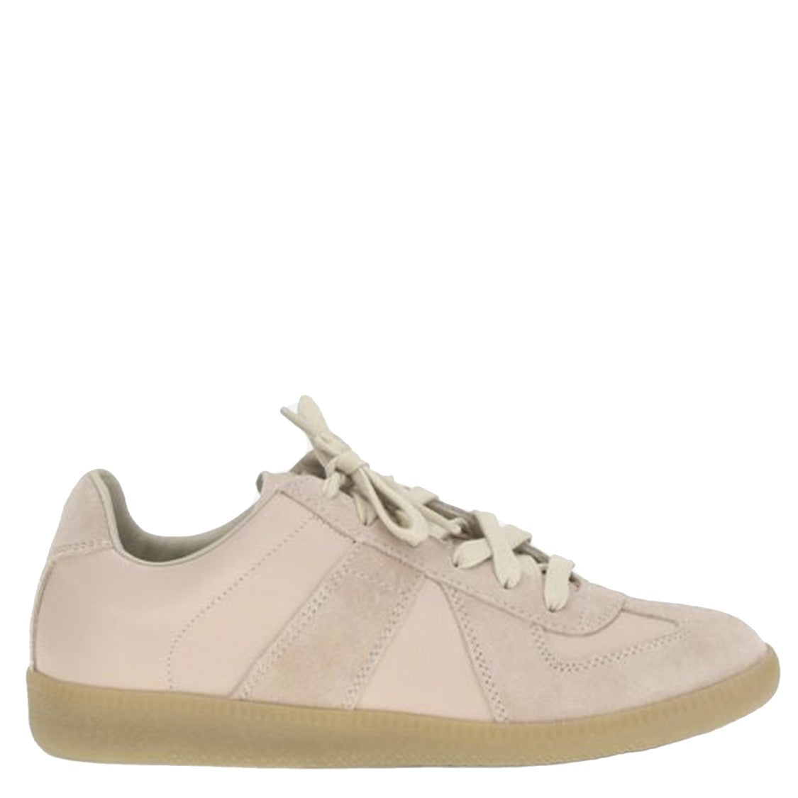Maison Margiela Low-Top Sneakers In Light Pink Nappa Leather
