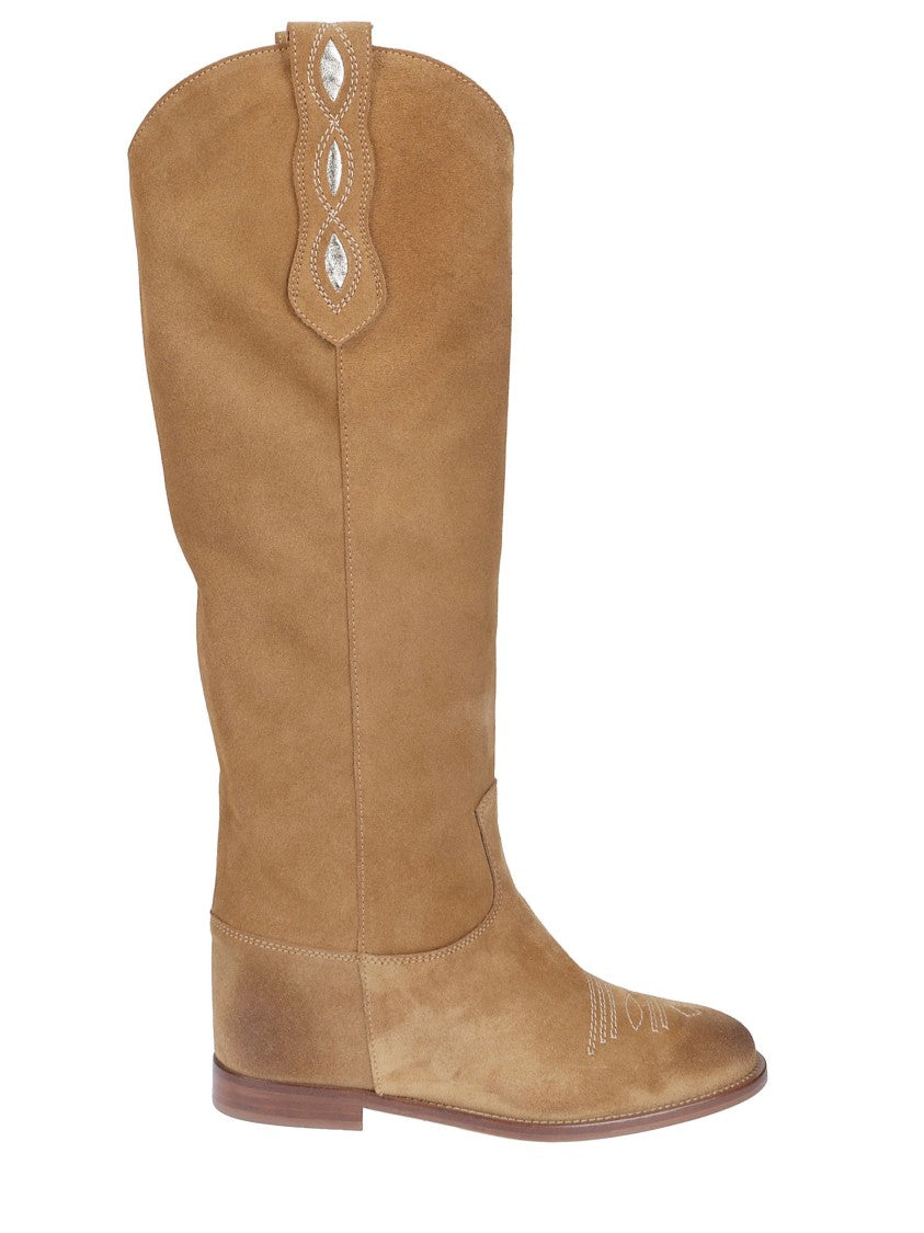 Via Roma 15 Tall Suede Cut-Out Boots