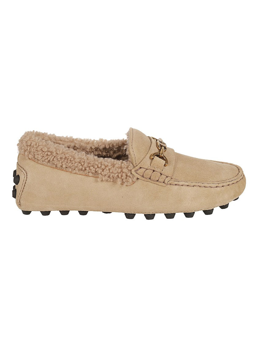 Tod's Moccasin-Style Suede Flat Shoes