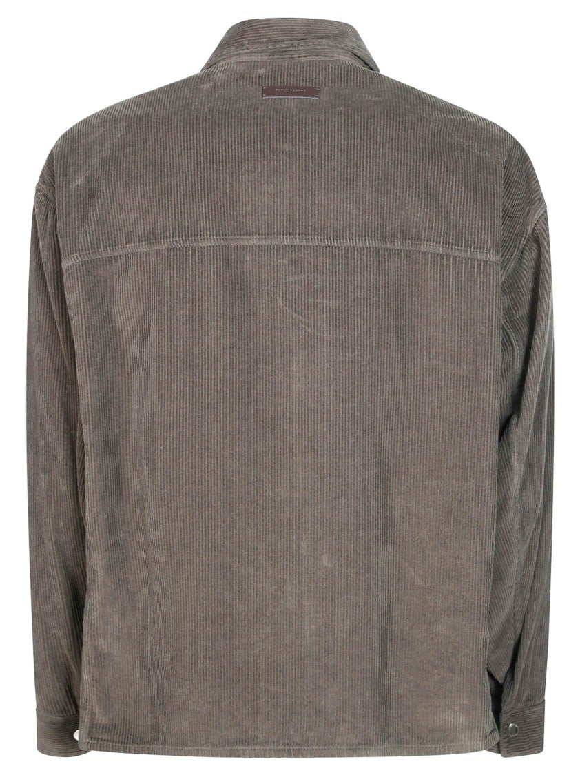 Paolo Pecora Corduroy Snap Button-Down Shirt