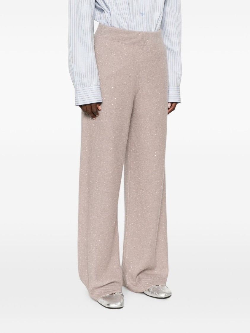 Fabiana Filippi Black Wide-Leg Knit Relaxed Pants