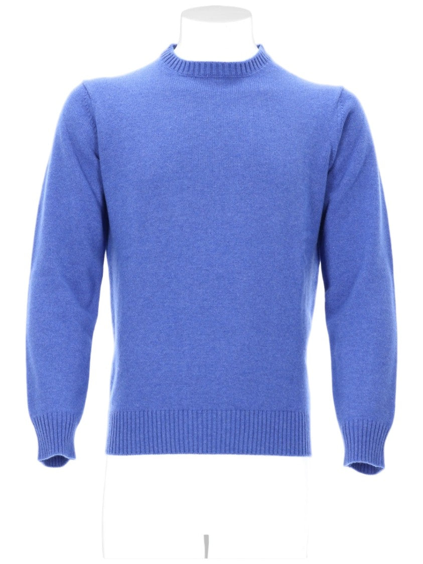 Kangra Cashmere Blue Cashmere Knit Sweater