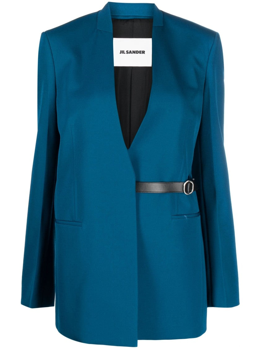 Jil Sander Tailored Blue Wool Blazer