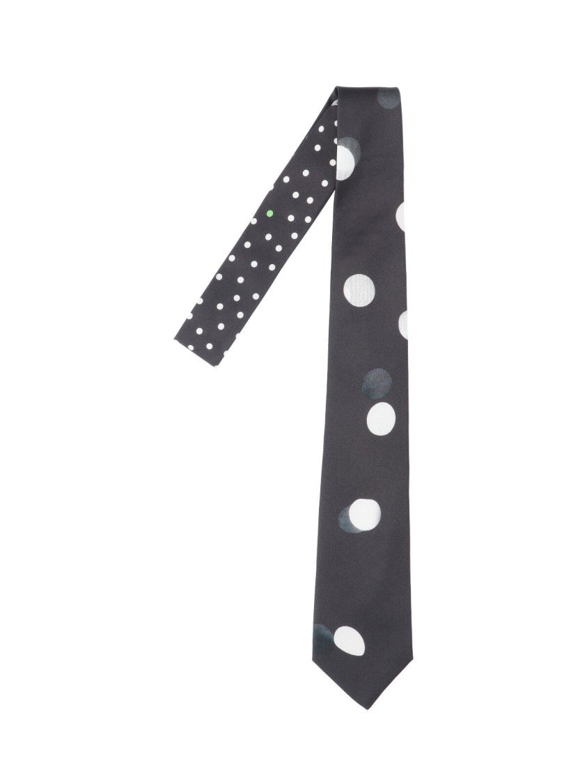 Paul Smith Black Silk Polka Dot Tie