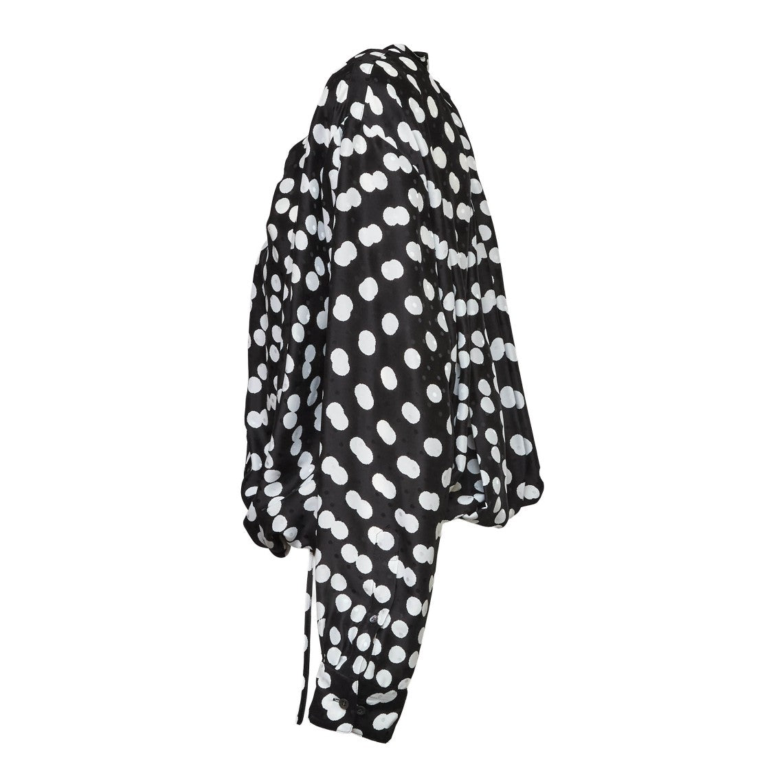 Dries Van Noten Cenver Polka Dot Drawstring Hem Shirt