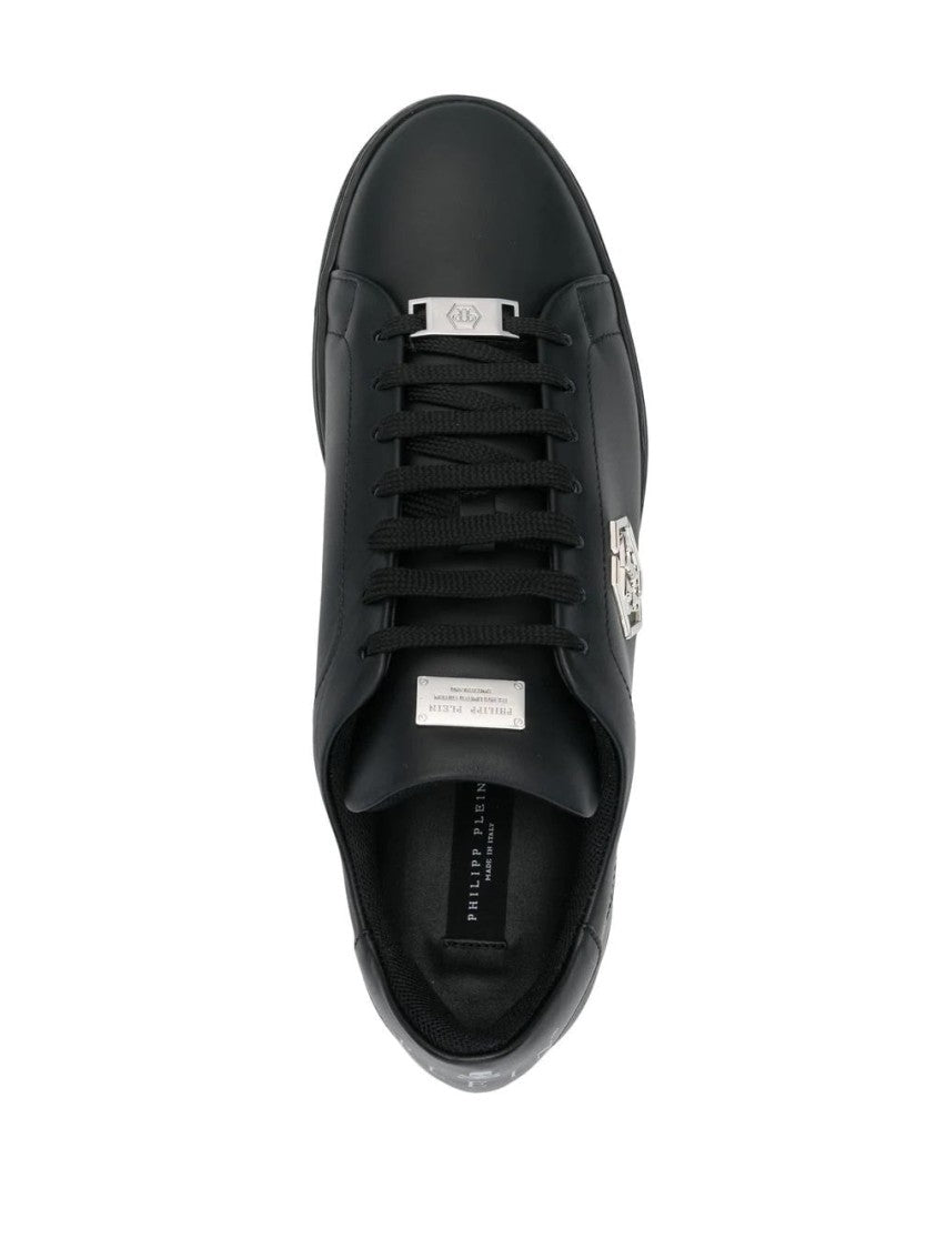 Philipp Plein Hexagon Leather Lo-Top Sneaker