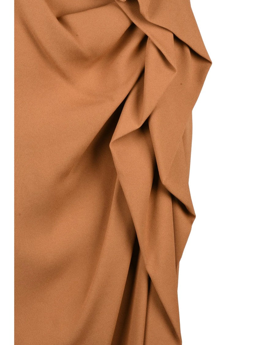 Dries Van Noten Fluid Drape Long Skirt With Side Slit And Ruffled Detail