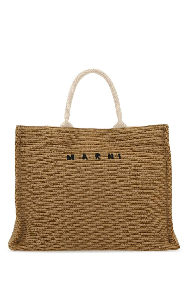 Marni Biscuit Raffia Shopping Bag