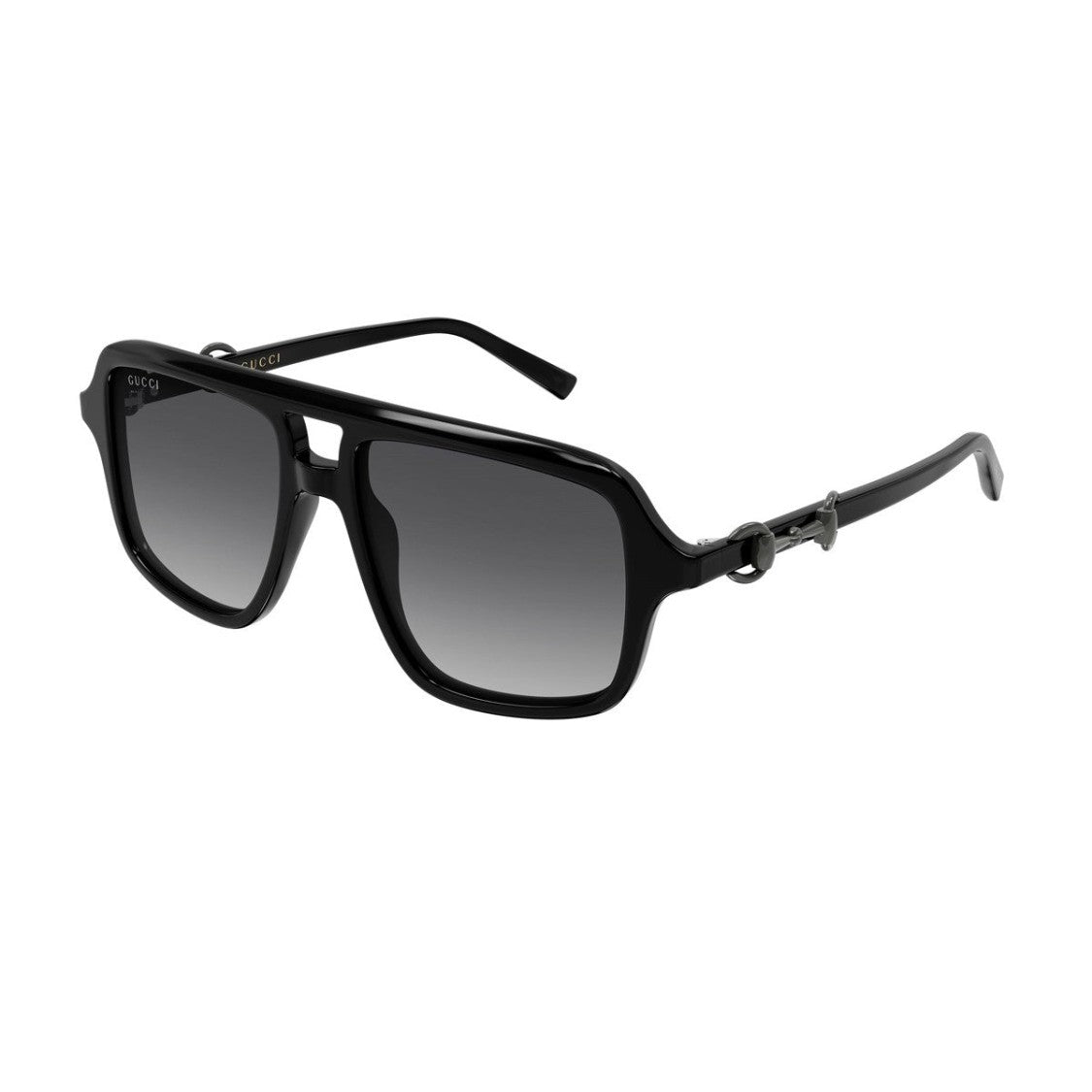 Gucci Black Line Sign Gg2052s Recycled Acetate Pilot Sunglasses