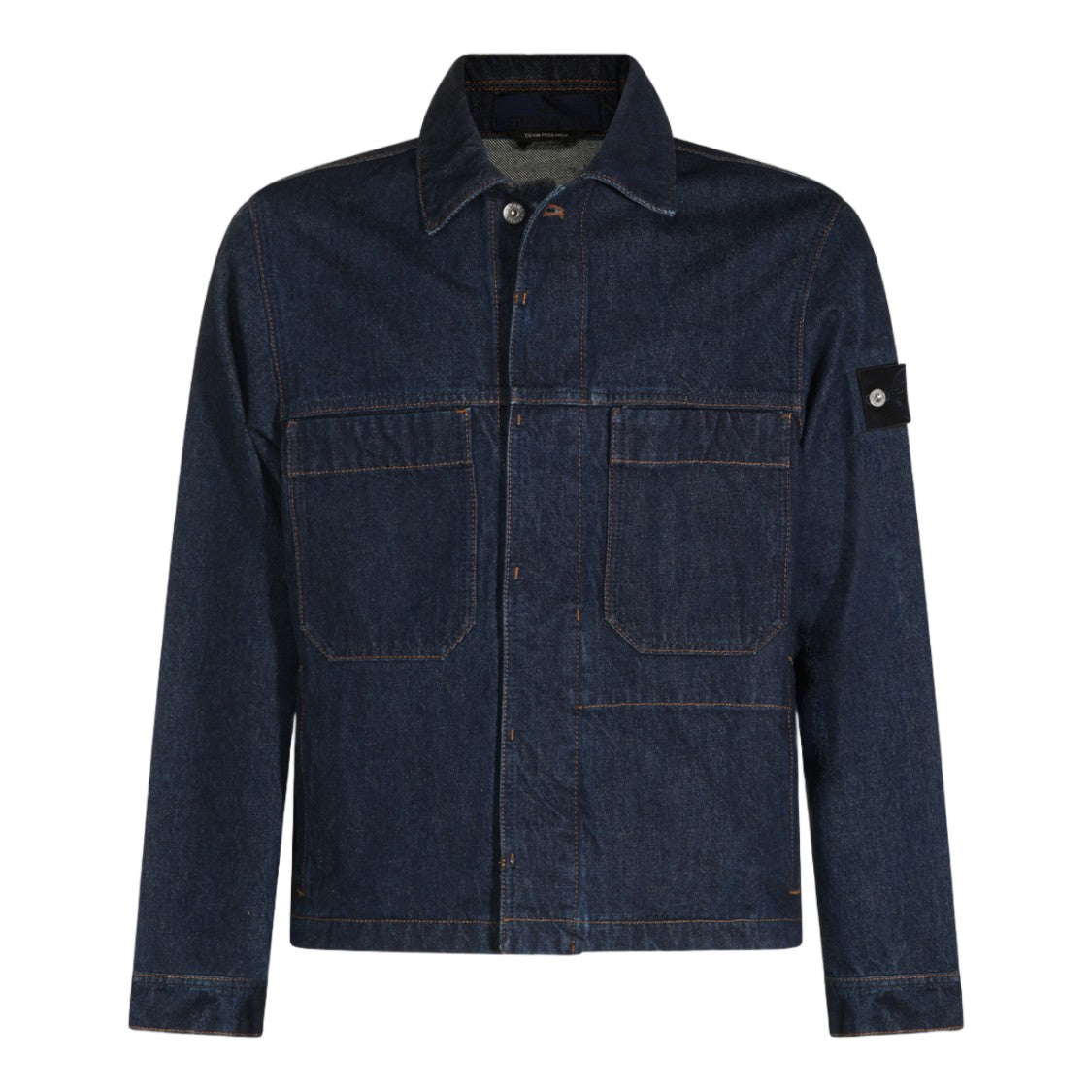 Stone Island Structured Collar Classic Denim Jacket