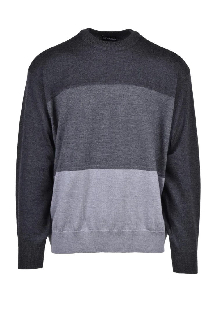 Emporio Armani Wool Crew Neck Sweater - Grey