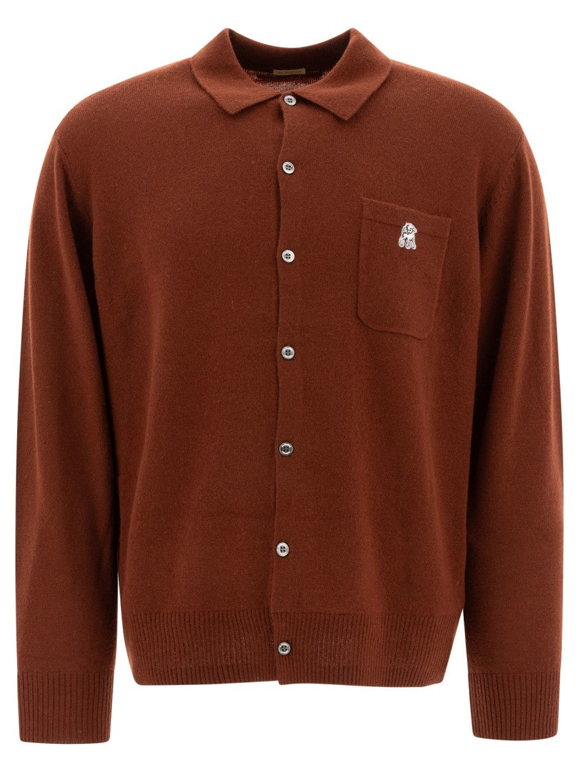 Undercover Brown Wool-Cashmere Blend Cardigan