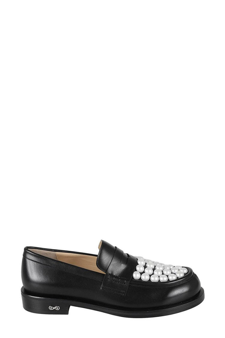 Mach & Mach Blue Leather Flats