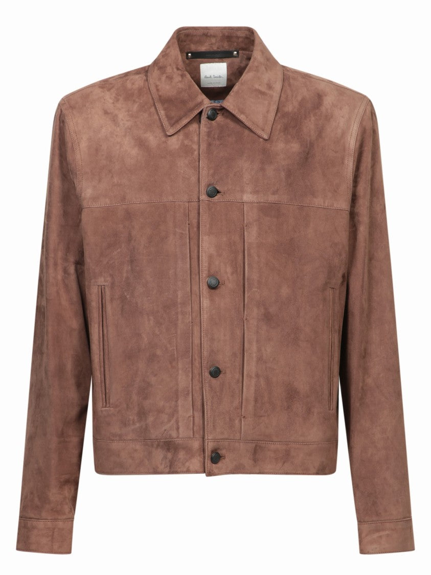 Paul Smith Brown Lamb Leather Jacket