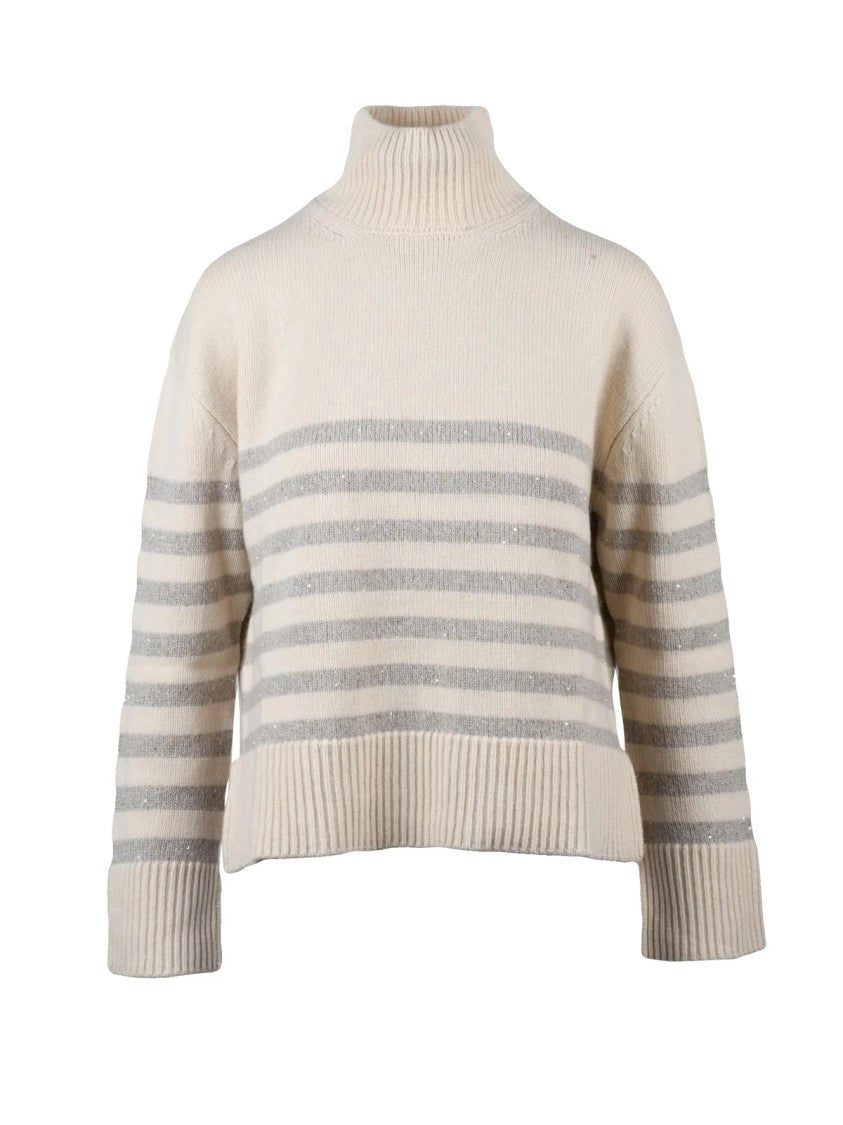 Peserico Easy Easy Turtleneck Sweater With Ribbed Details