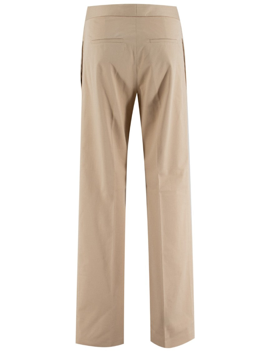 Fabiana Filippi High-Waisted Straight-Leg Cotton Trousers In Gabardine