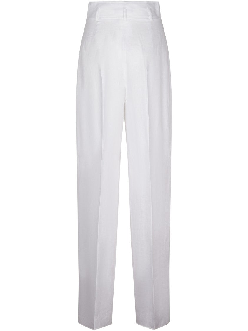Max Mara High-Waisted Tailored Trousers With Pleats And Pockets