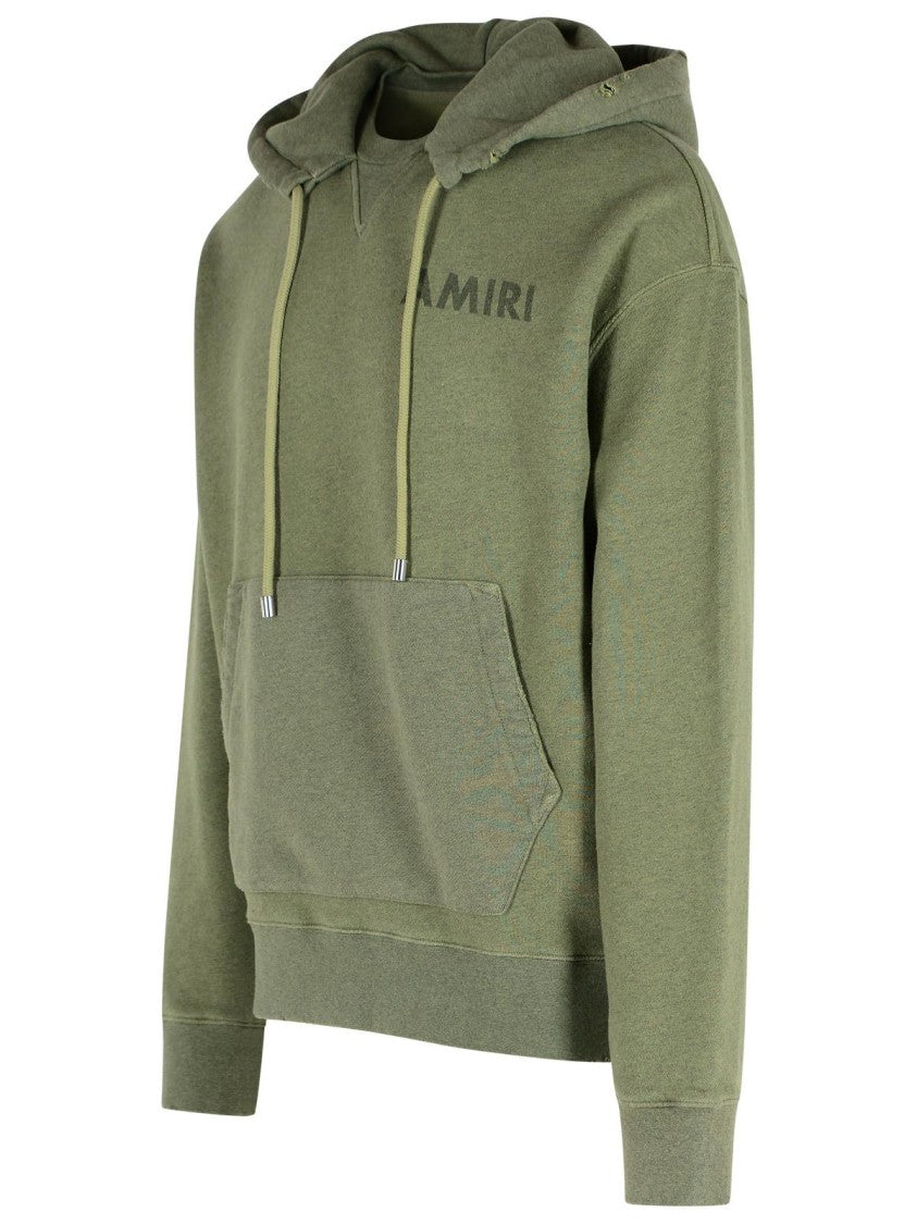 Amiri Stencil' Green Cotton Sweatshirt