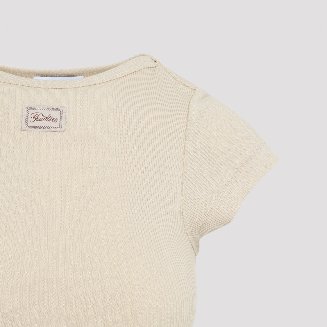 Jean Paul Gaultier Ribbed Short-Sleeved Crop Top