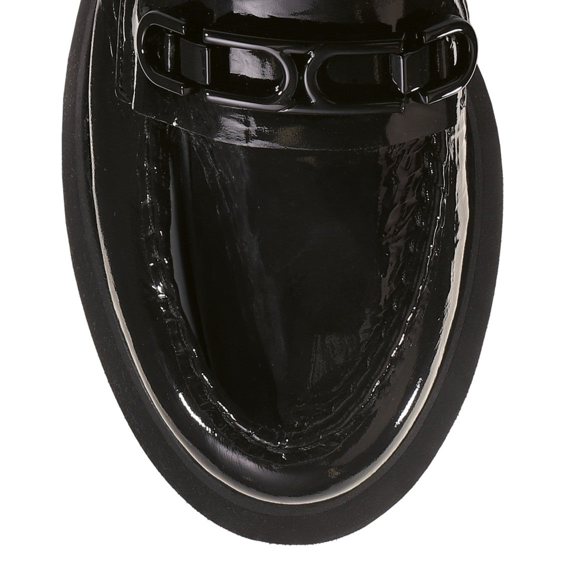Högl Black Cecil Glossy Patent Low Dress Loafers