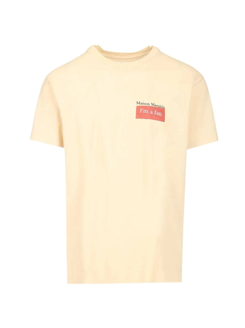 Maison Margiela Red Minimalist Graphic Cotton T-Shirt