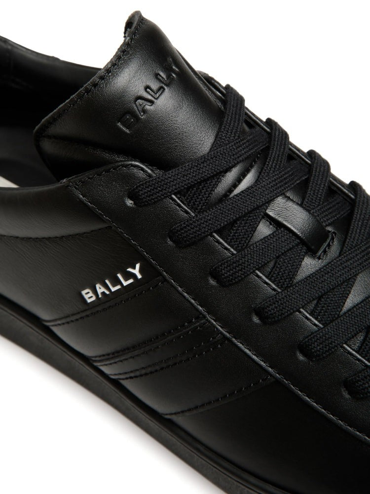 Bally Black Minimalist Low-Top Leather Sneakers