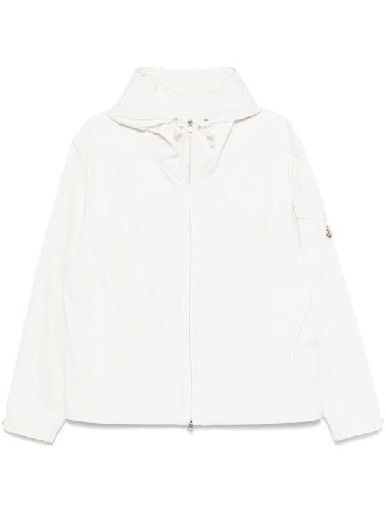Moncler Lightweight White Casual Jacket With Minimalist Design