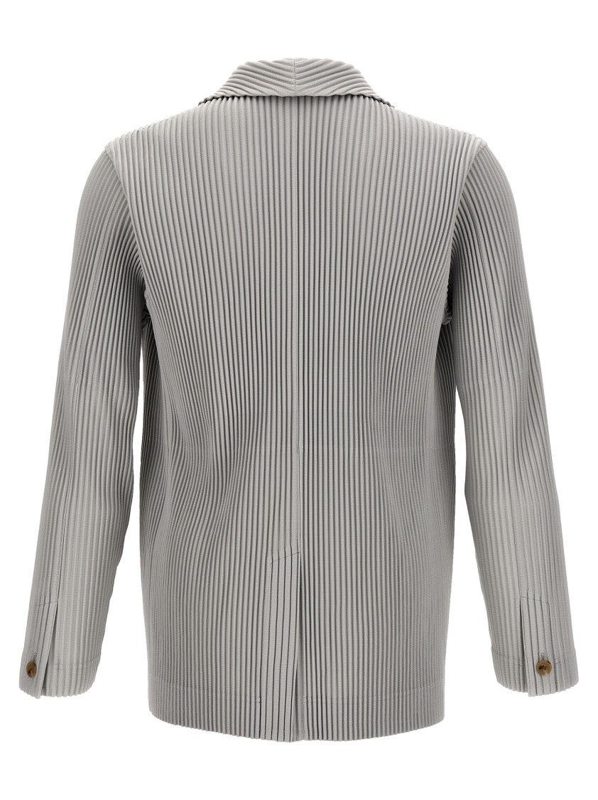 Homme Plissé Issey Miyake Single-Breasted Pleated Blazer