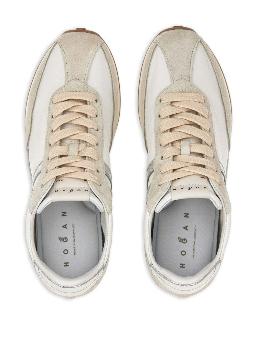 Hogan Flat Sneakers With Suede Overlays