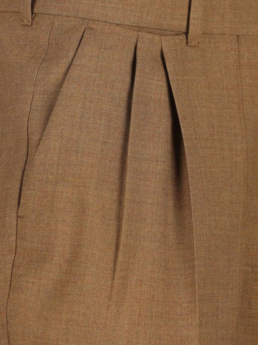 Prada High-Waisted Tailored Pleated Pants