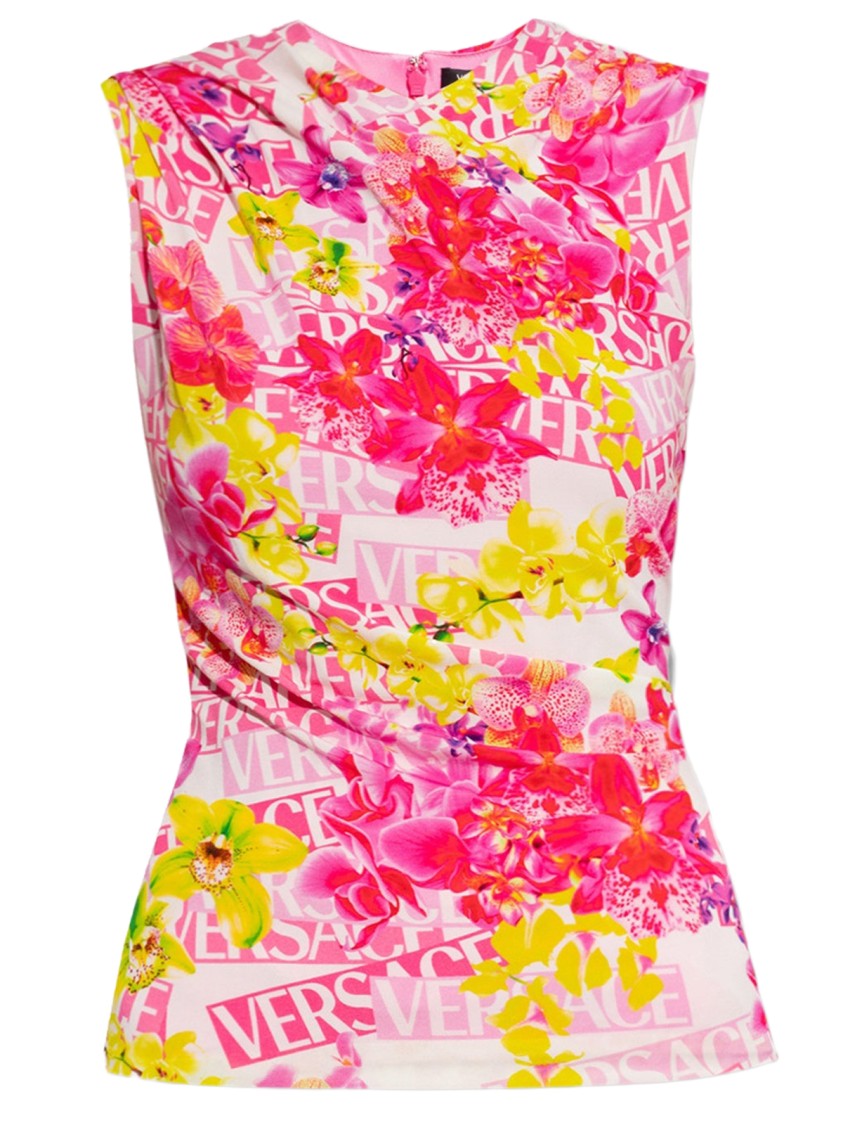 Versace Sleeveless Printed Top