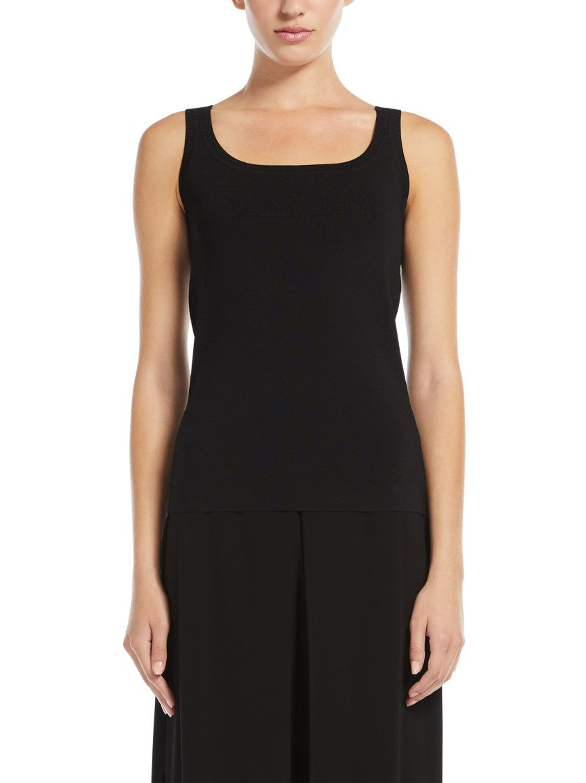 Max Mara Fitted Sleeveless Top With Classic Scoop Neckline