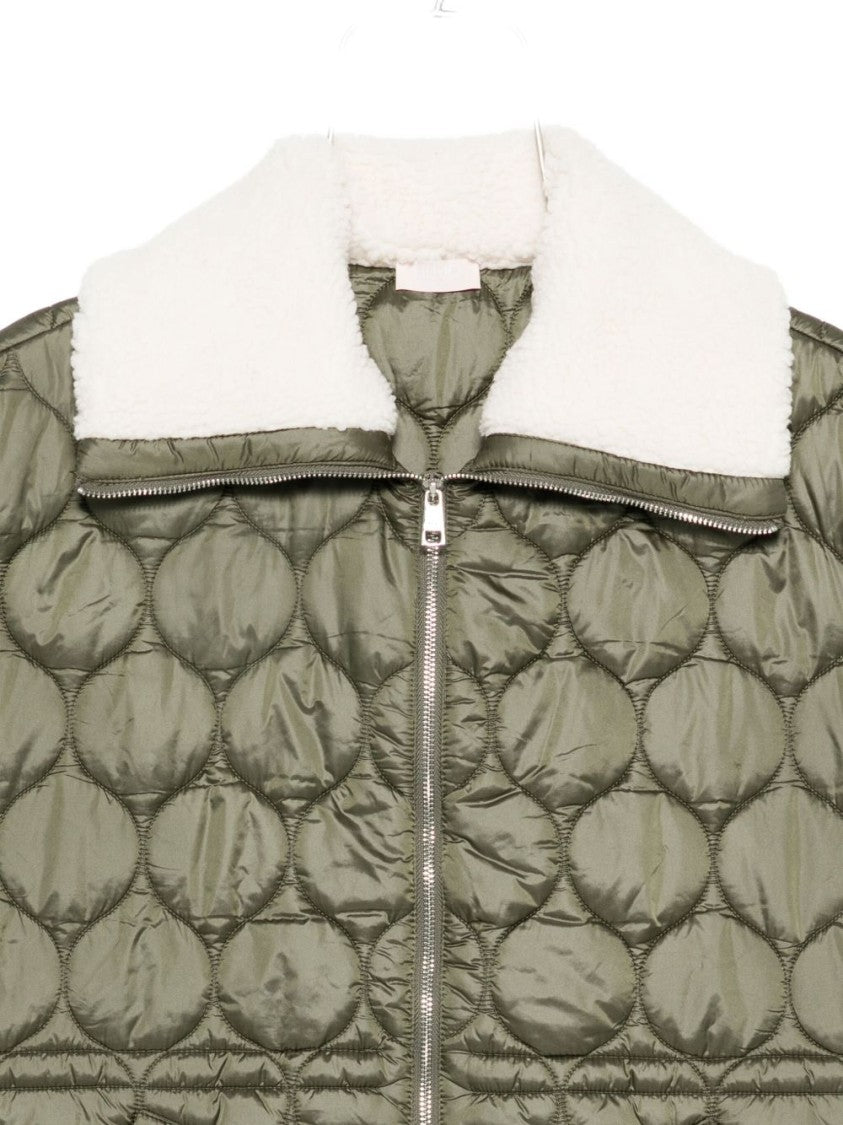 Liu Jo Quilted Green Knitwear Jacket