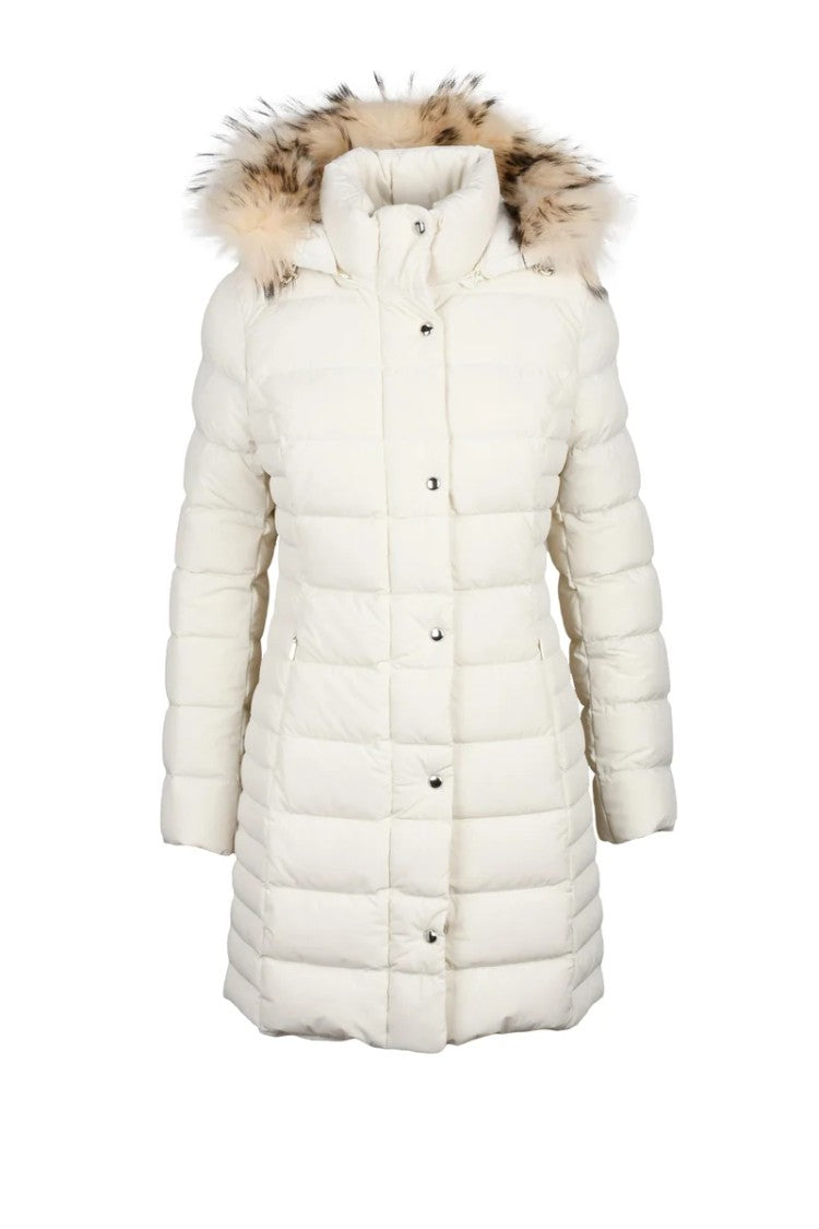 Cape Horn Long Down Jacket With Fur - White