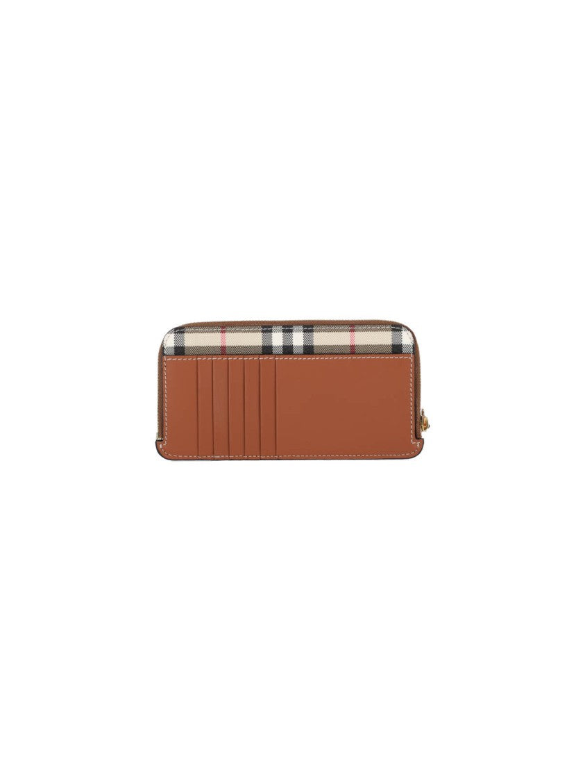 Burberry Check' Zip Wallet – Beige