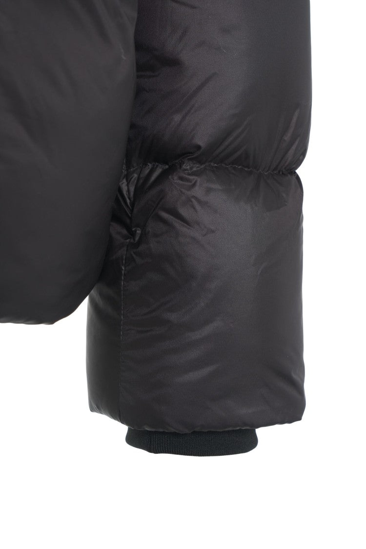 Add Padded Jacket With Hood And Quilted Design