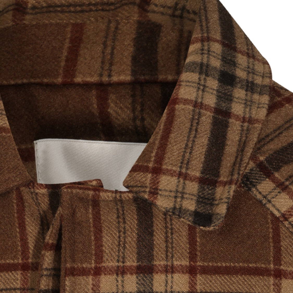 Arte Antwerp Mid-Length Coat With Classic Plaid Pattern And Structured Collar