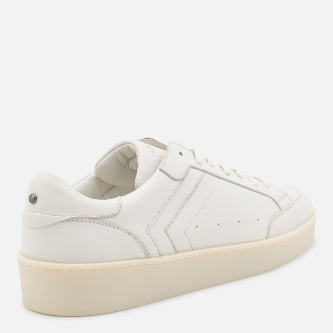 Canali Minimalist White Leather Sneakers
