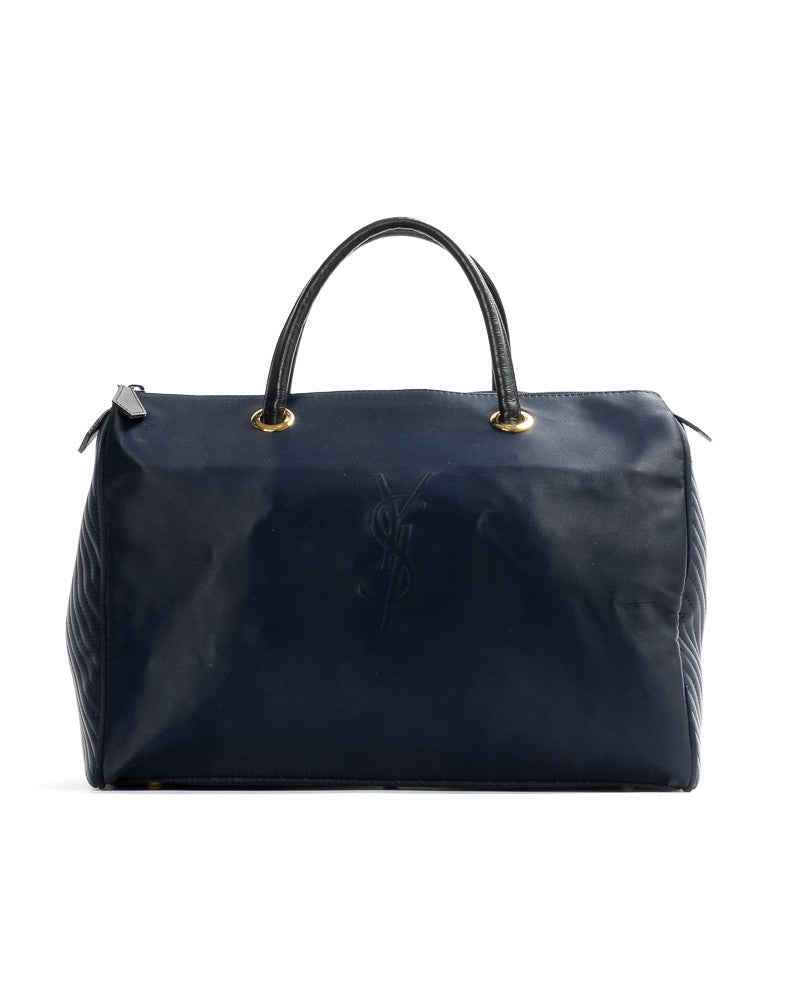 Saint Laurent Boston Vintage Large Nylon Blue