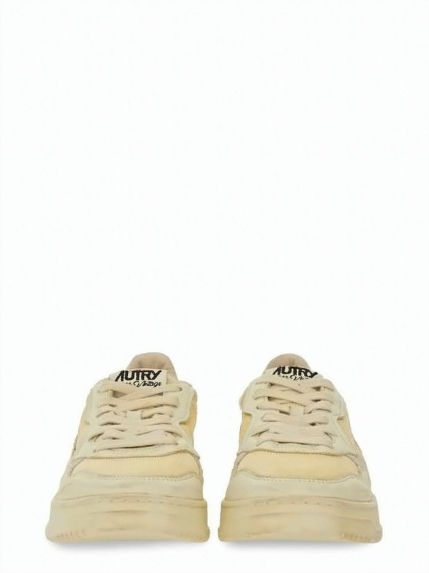 Autry Vintage-Inspired Low-Top Sneakers With Leather And Mesh
