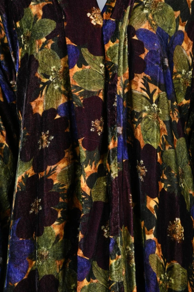 Raga Velvet Overcoat Open - Multicolor