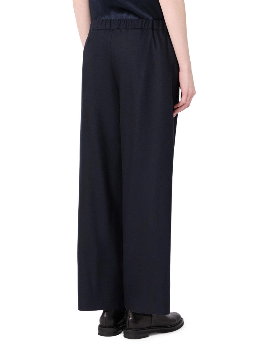 Max Mara Wide-Leg Trousers With Drawstring Waistband And Minimalist Finish