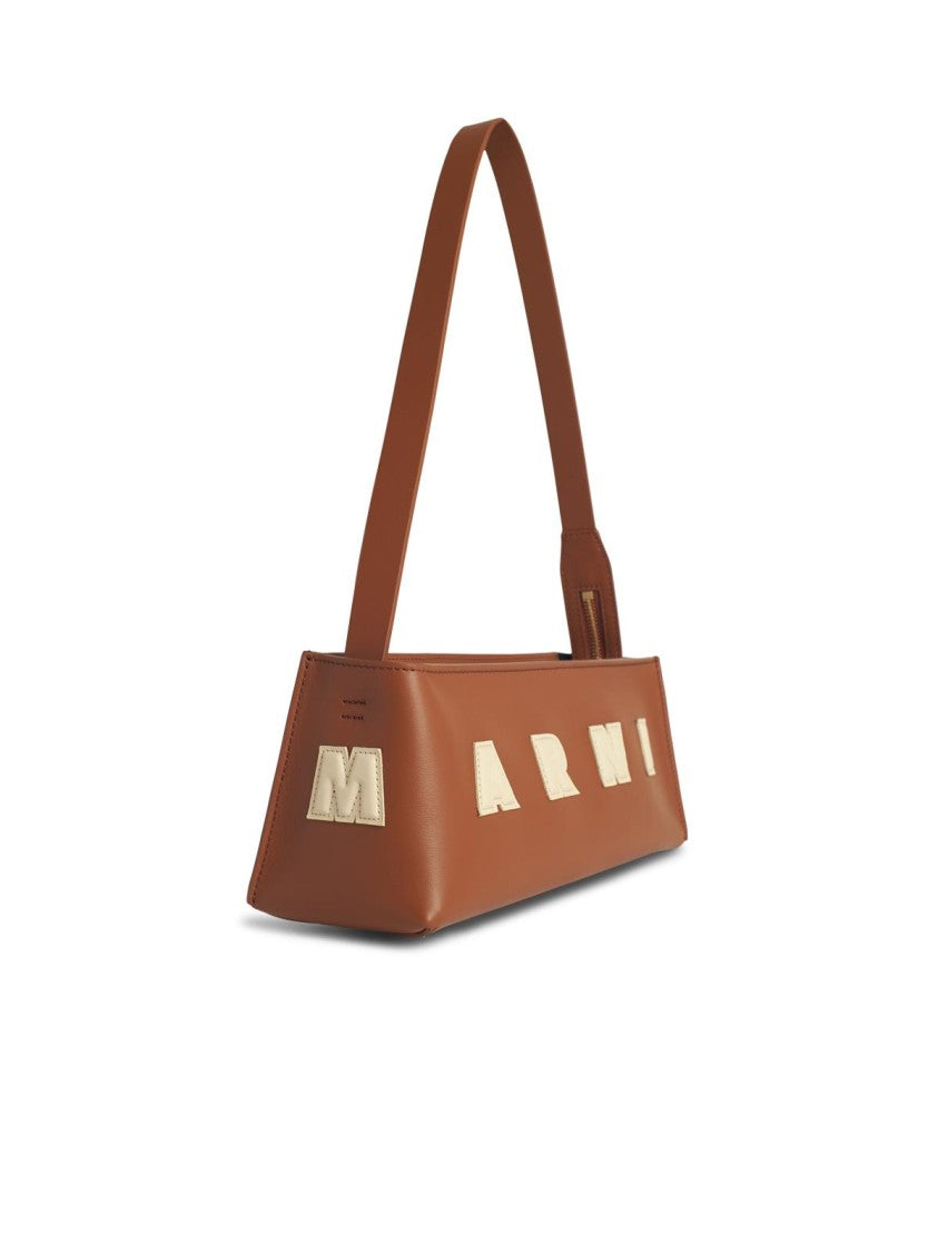 Marni Museo Baguette Bag In Brown Leather