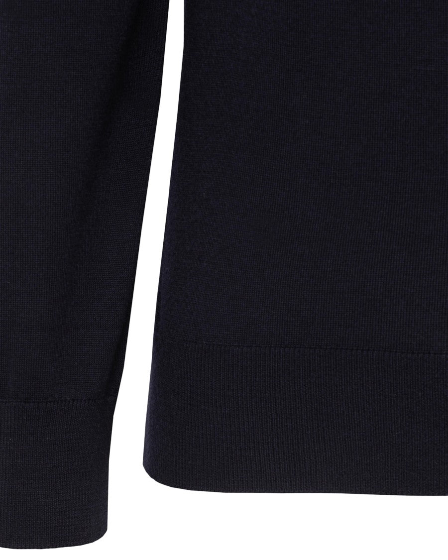 Alpha Studio Black Merino Wool Sweater