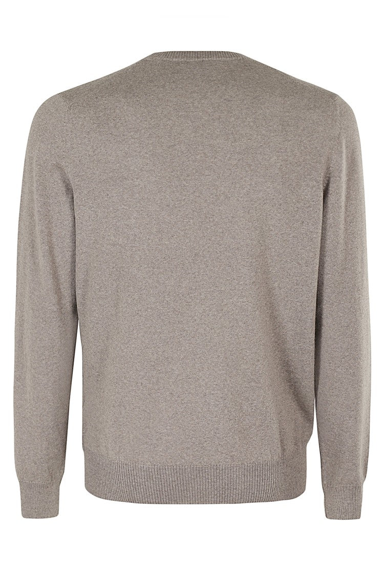 Fay Beige Crew Neck Pullover Sweater