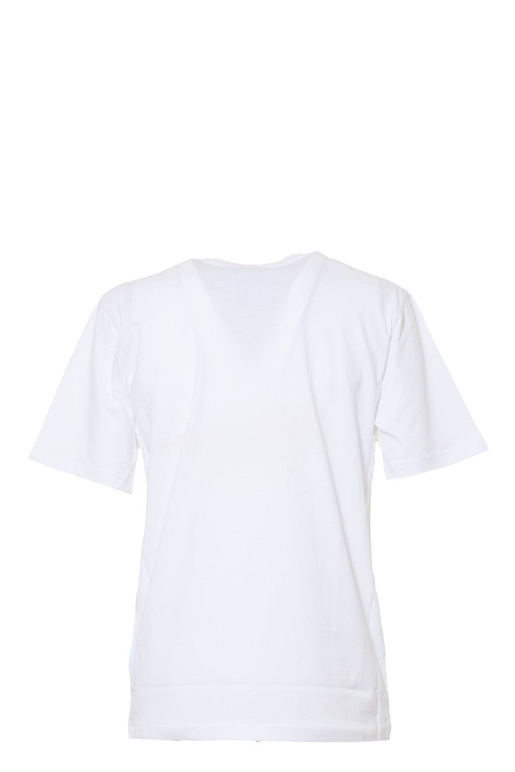 Moschino White Cotton T-Shirt Logo Print