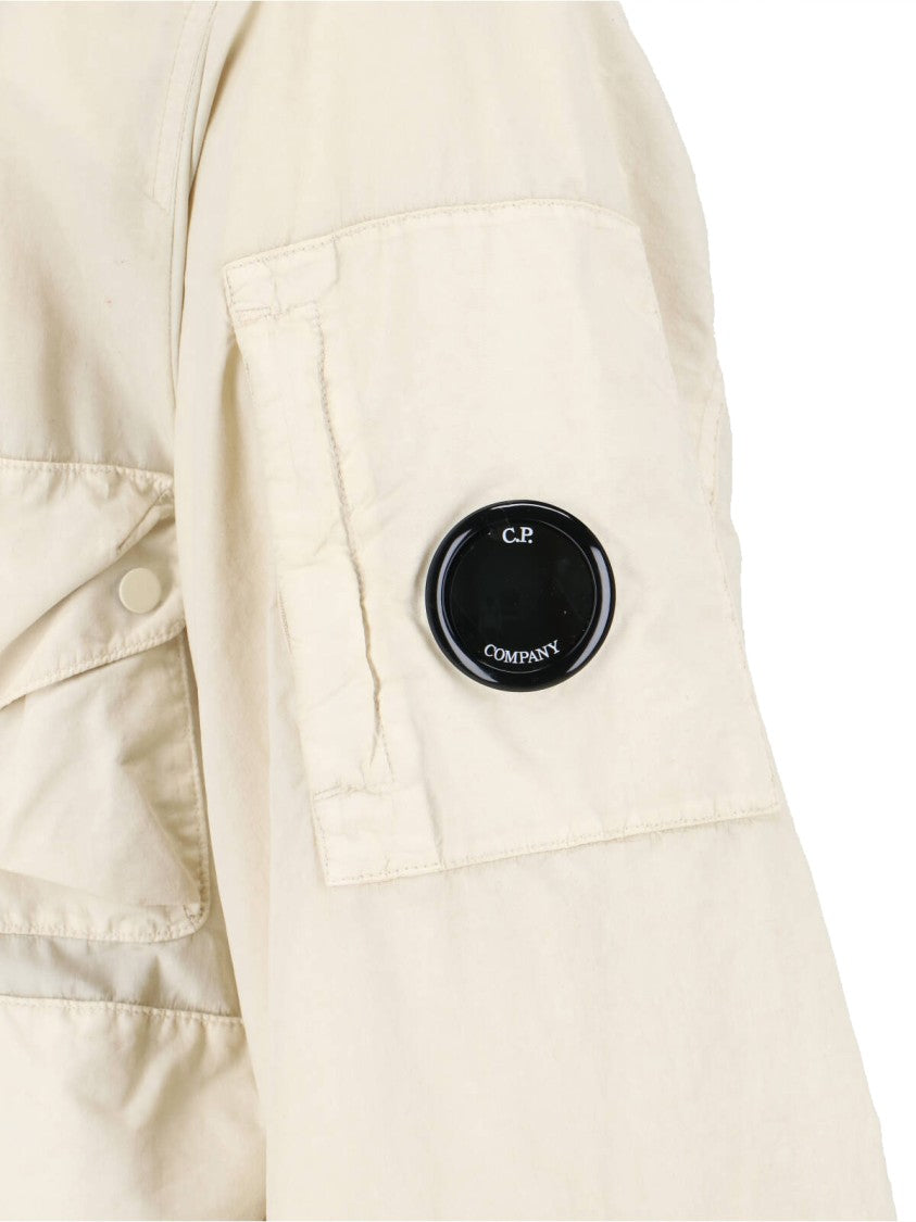 C.P. Company Cream Flatt Nylon Goggle Jacket