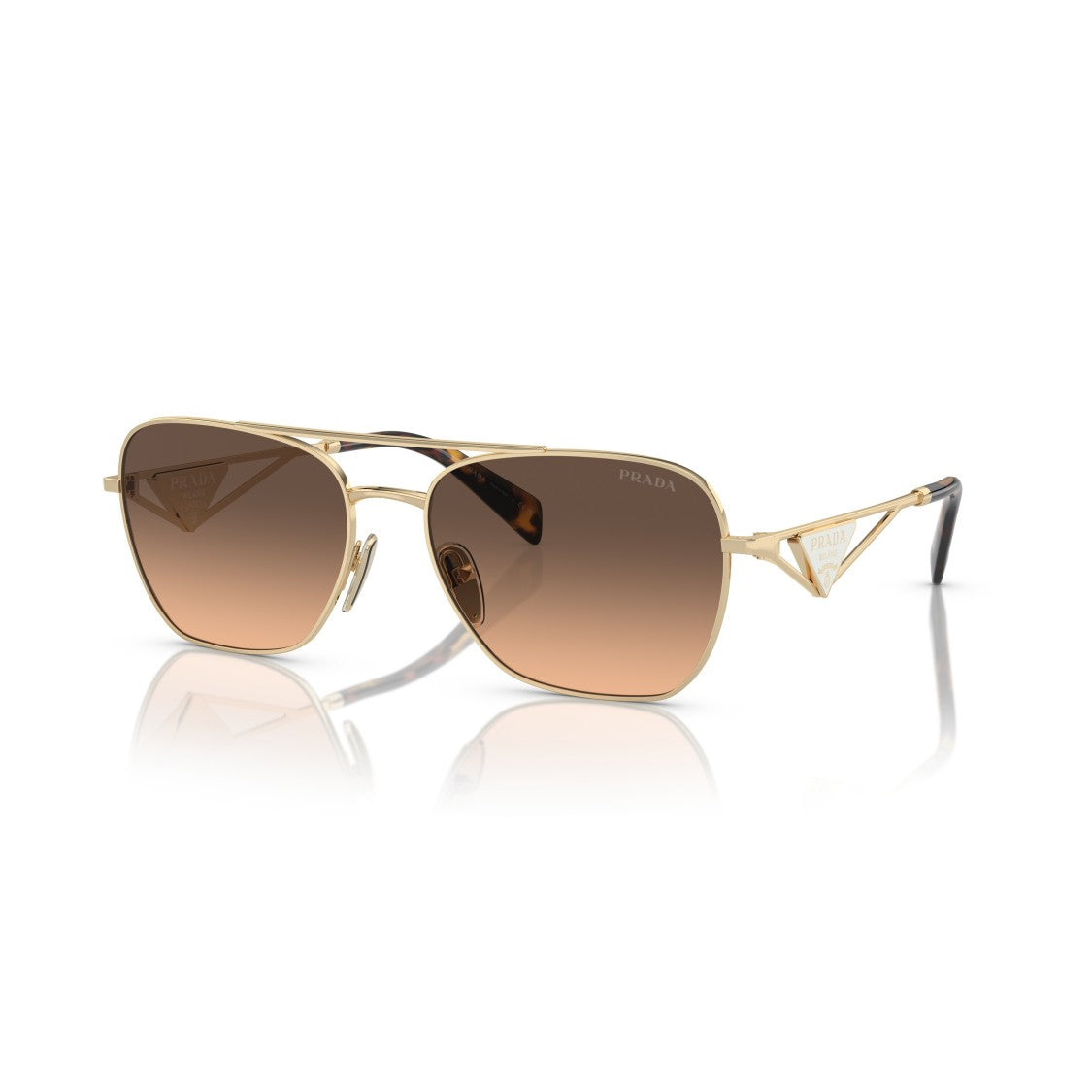 Prada 0Pr A50s Rectangular Gradient Brown Lenses